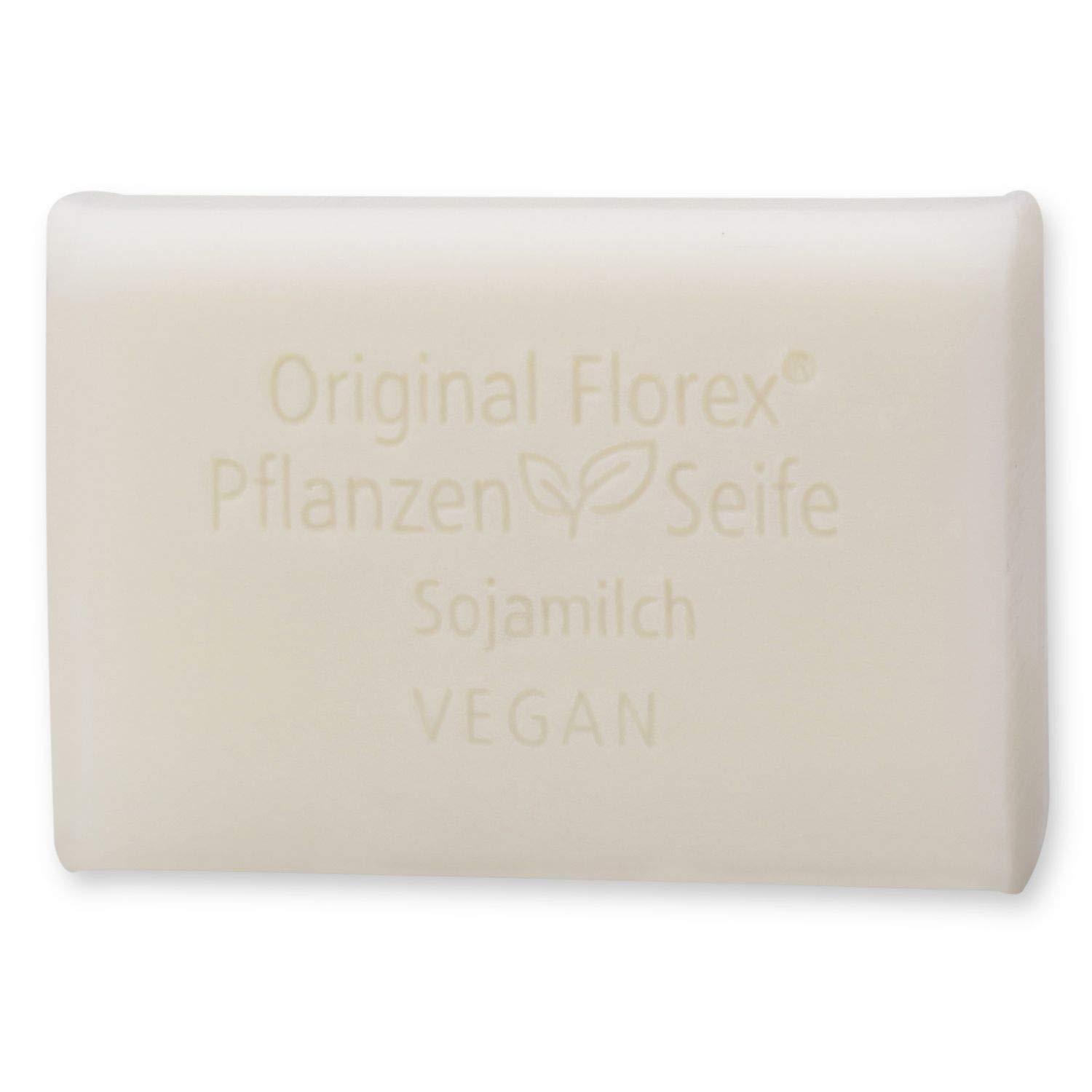 Florex Vegane Pflanzenölseife - Sojamilch - cremige Öle verwöhnen und pflegen die Haut 100 g