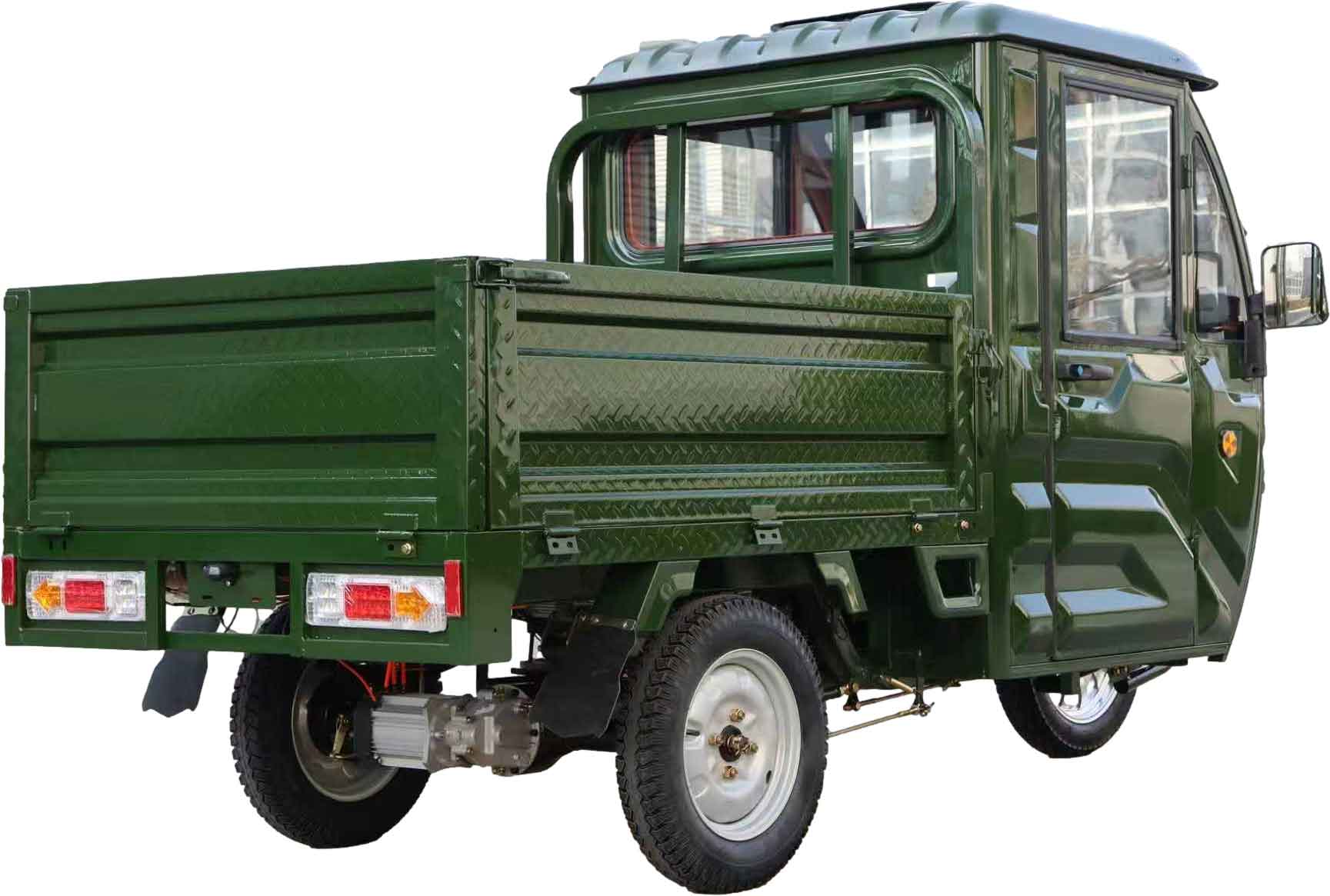 RocknBikes Cargo KH6 Elektro-Dreirad mit Kippmulde und Kabine Seite hinten Rechts