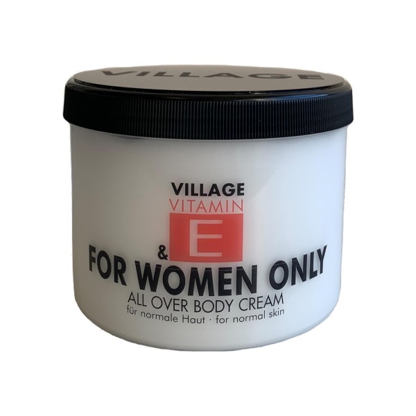 Village Cosmetics Vitamin E Bodycream (Blütenduft, intensive Feuchtigkeit, Textur zieht schnell) 950